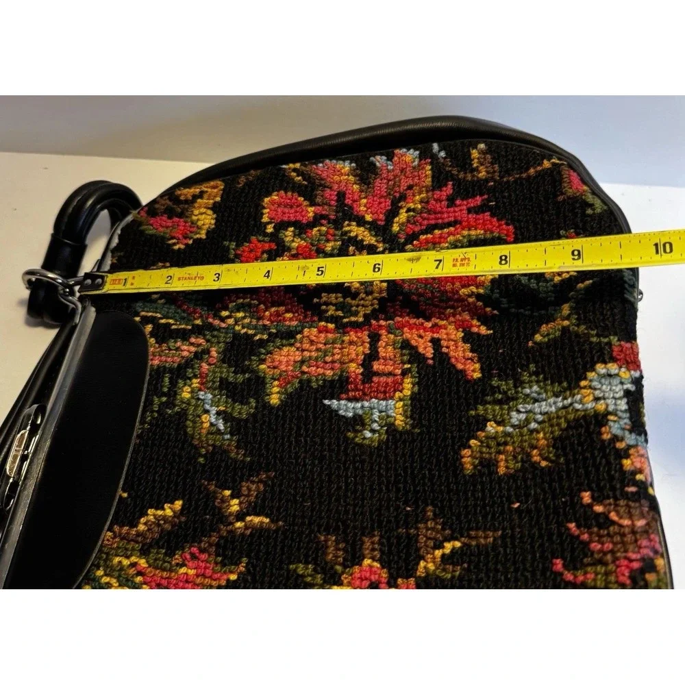 Vintage‎ Bold Floral Tapestry Carpet Bag Purse Colorful Mid Century Granny Chic